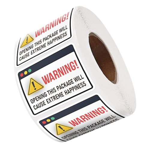HOMSFOU 1Rolle Extreme Glücksaufkleber Selbstklebende Versandetiketten für Verpackungsboxen Rechteckige Etikettenaufkleber pro für Kleine Unternehmen zur Steigerung von HOMSFOU