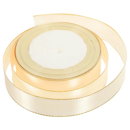 HOMSFOU 1Rolle Geschenkbänder mit Goldrand Hochwertiges DIY Geschenkband für Kuchen Blumensträuße und Geschenkverpackungen für Partys und Besondere Anlässe HOMSFOU 1Rolle Geschenkbänder mit Goldrand Hochwertiges DIY Geschenkband für Kuchen Blumensträuße und Geschenkverpackungen für Partys und Besondere Anlässe von HOMSFOU
