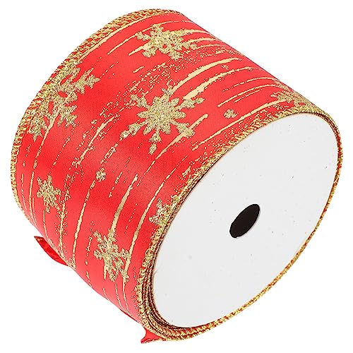 HOMSFOU 1Rolle Geschenkverpackungsband Weihnachten Yards Satin Ribbon für Weihnachtsbaum Dekoration Bogen Knoten Machen DIY Weihnachtsgeschenke Farben für Festlichkeiten von HOMSFOU