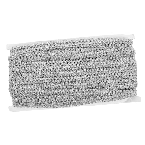 HOMSFOU 1Rolle Hochwertiges Wellenmuster Dekoband Für DIY Projekte Silberfarbenes Spitzenband Für Bekleidungszubehör Und Näharbeiten Vielseitig Einsetzbar von HOMSFOU