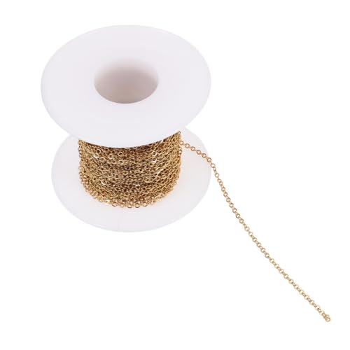 HOMSFOU 1Rolle Ketten Zubehör DIY Schmuck Kette Für Armbänder Und Halsketten Goldene Kette Für Bastelprojekte Und von HOMSFOU