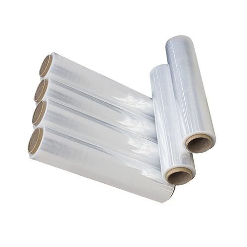 HOMSFOU 1Rolle Stretchfolie Transparent Selbstklebende Wickelfolie für Umzug und Möbelpackung Starke und Langlebige Verpackungsfolie Schutz Unregelmäßiger von HOMSFOU
