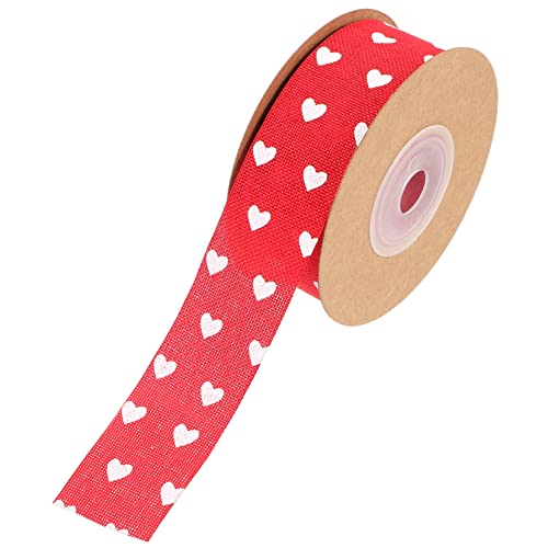 HOMSFOU 1Rolle Valentinstagsbänder mit Herzmuster Yards Dekoratives Geschenkband für Hochzeitsfeiern und DIY Projekte für Einladungen und Festtagsdekorationen HOMSFOU 1Rolle Valentinstagsbänder mit Herzmuster Yards Dekoratives Geschenkband für Hochzeitsfeiern und DIY Projekte für Einladungen und Festtagsdekorationen von HOMSFOU