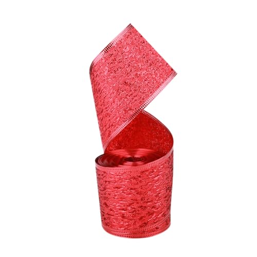 HOMSFOU 1Rolle Weihnachtliches Dekoratives Geschenkverpackungsband mit Goldrand Breit Hochwertigem für Festliche und DIY Dekorationen von HOMSFOU