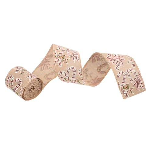 HOMSFOU 1Rolle Weihnachtsdekorationsband Jute DIY Geschenkband Für Bastelprojekte Feiertagsband Für Weihnachtsgeschenke Und Festliche Dekorationen HOMSFOU 1Rolle Weihnachtsdekorationsband Jute DIY Geschenkband Für Bastelprojekte Feiertagsband Für Weihnachtsgeschenke Und Festliche Dekorationen von HOMSFOU