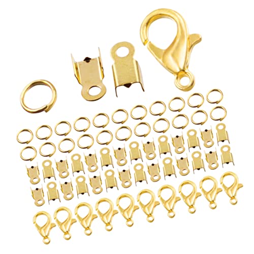 HOMSFOU 1Satz DIY Schmuckzubehör Set Mit Hummerverschlüsse Sprungringe Und Halsketten Schnallen Für Schmuckherstellung Goldene Accessoires Für Armbänder Und Halsketten HOMSFOU 1Satz DIY Schmuckzubehör Set Mit Hummerverschlüsse Sprungringe Und Halsketten Schnallen Für Schmuckherstellung Goldene Accessoires Für Armbänder Und Halsketten von HOMSFOU