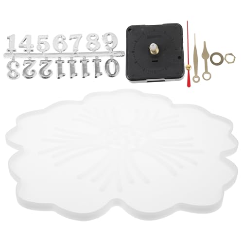 HOMSFOU 1Satz DIY Silikon Uhrform Blumenform Taktform Für Wanduhren Kompatibel Mit Epoxidharz Für Handwerksliebhaber Und Dekorationen von HOMSFOU