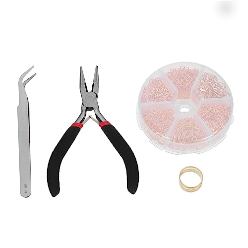 HOMSFOU 1Satz Goldener Sprungring Set für DIY Schmuckherstellung Multifunktionale Biegeringe für Ohrstecker und Armbänder Leicht und Tragbar von HOMSFOU