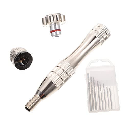 HOMSFOU 1Satz Handbohrer Aluminiumlegierung mit Präzisionsbohrern Ergonomisches Design für Präzise Kernbohrungen und Kunststoffen Handliche Aufbewahrung von HOMSFOU