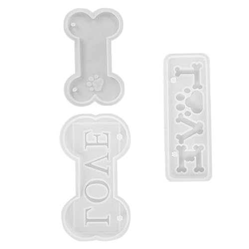 HOMSFOU 1Satz Hundeknochen Silikonform Teiliges DIY Anhänger Tag Gießform für Epoxidharz für Handwerksprojekte und Personalisierte HOMSFOU 1Satz Hundeknochen Silikonform Teiliges DIY Anhänger Tag Gießform für Epoxidharz für Handwerksprojekte und Personalisierte von HOMSFOU