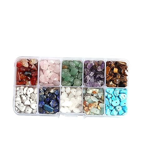 HOMSFOU 1Satz Kies Spacer Perlen für DIY Armbänder Kieszubehör pro Farbe und Aufbewahrungsbox Langlebiges Material für Schmuckgestaltung von HOMSFOU
