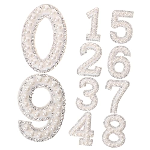 HOMSFOU 1Satz Strass Nummern Patches für Kleidung DIY Dekoration Aufbügelbare Applikationen zum Reparieren und Verzieren von Textilien Rucksack und Schuhen HOMSFOU 1Satz Strass Nummern Patches für Kleidung DIY Dekoration Aufbügelbare Applikationen zum Reparieren und Verzieren von Textilien Rucksack und Schuhen von HOMSFOU