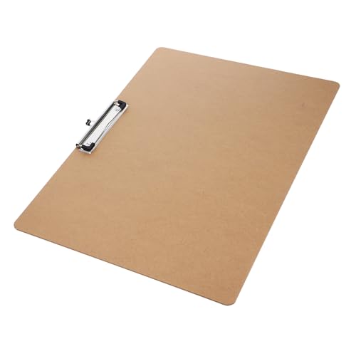 HOMSFOU 1Stück Klemmbrett mit Holzrücken und Metallclip Ergonomische Schreibplatte für Schule Büro und Zuhause Sortieren und Organisieren von Dokumenten von HOMSFOU