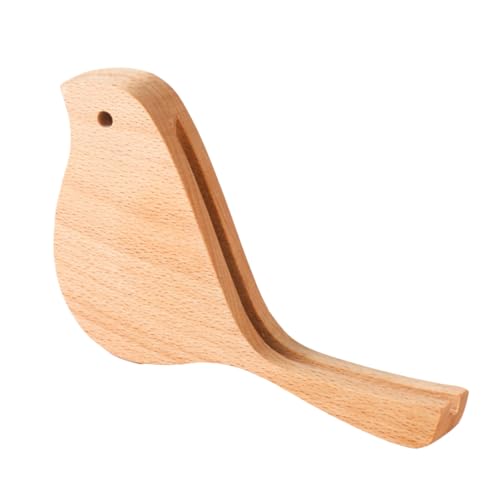 HOMSFOU 1Stück Kreativer Holzkalenderständer im Design für Schreibtisch Stabiler Postkartenhalter aus Buchenholz für Zuhause Büro und für Freunde und Familie von HOMSFOU