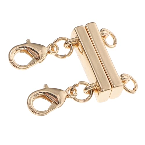 HOMSFOU 1Stück Magnetische Halskettenschließe Geschichteter Schmucksteckverbinder Für Halsketten Magnetverschluss Für Layering Halsketten Goldene Verbindungskette Für Eleganten Schmuck von HOMSFOU