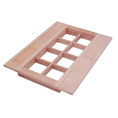 HOMSFOU 1Stück Mini Fenstermodell Holz Für Puppenhaus DIY Fensterläden Handwerk Fächer Landschaftsdeko Zubehör Für Kleine Puppenhaus Layouts von HOMSFOU