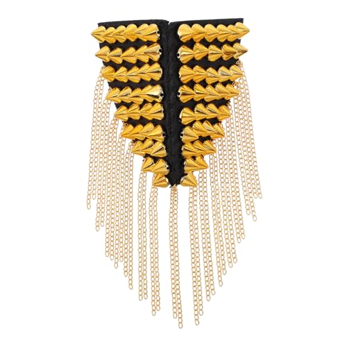 HOMSFOU 1Stück Quaste Schulterabzeichen mit Kette Elegantes Epaulette für Performance und Zeremonien Einzigartiges Design Hochwertigen Materialien für Verschiedene HOMSFOU 1Stück Quaste Schulterabzeichen mit Kette Elegantes Epaulette für Performance und Zeremonien Einzigartiges Design Hochwertigen Materialien für Verschiedene von HOMSFOU