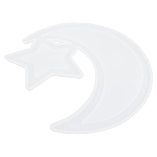 HOMSFOU 1Stück Silikonform für Mond und Stern Gießform für DIY Kristall Epoxidharz Antihafte Desktopplatte Silikonform für Lagerschalen und Organizer von HOMSFOU