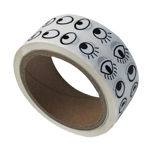 HOMSFOU 1rolle Roll Augen Aufkleber Schwarz-weiß Augen Sticker Für Bastelprojekte Selbstklebende Etiketten Für Kreative Partydekorationen Und Kinderaktivitäten von HOMSFOU