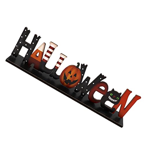 HOMSFOU 1stk Halloween-Ornamente Halloween Party Deko Halloween Aufsteller Figur Deko Halloween Figuren Halloween Dekoration Herbst Holz Schriftzug Hölzern Esstisch HOMSFOU 1stk Halloween-Ornamente Halloween Party Deko Halloween Aufsteller Figur Deko Halloween Figuren Halloween Dekoration Herbst Holz Schriftzug Hölzern Esstisch von HOMSFOU