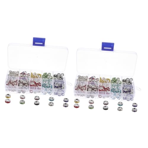 HOMSFOU 2 Boxen Bohrring Armband UV Spacer Perle Für Die Herstellung Von Kristallen Anzahl Erwachsene Handwerk DIY Supplies Eisen von HOMSFOU