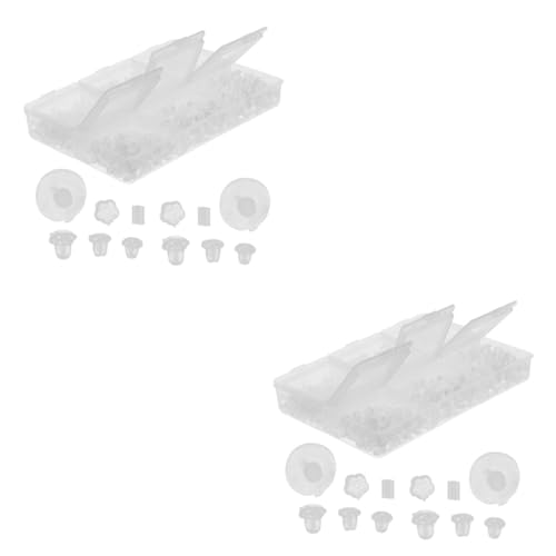 HOMSFOU 2 Boxen transparente Ohrstöpsel Ohrring-Verschlüsse Ohren Unterstützungen Rücken sicherer Ohrringstopper sicherer Ohrstecker Verriegelungs-Ohrring-Stopper Schmuckzubehör Kieselgel von HOMSFOU