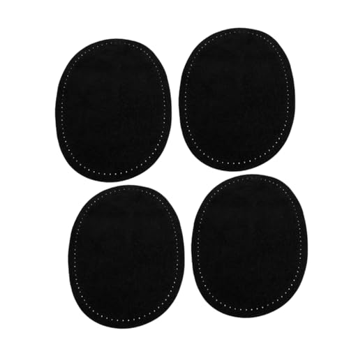 HOMSFOU 2 Paar Flicken für Hosen Stoffflicken für Kleidung Kleidungsflecken für Löcher Reparaturflicken für Jacken Armpatch Reparatur von Kleidungsstoffen Jeans-Patches Kleiderpatch Black von HOMSFOU