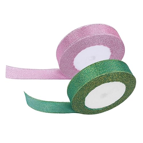 HOMSFOU 2 Rollen Buntes Zwiebelgürtel Basteln Glänzend Weihnachtsdekorationsband Verpackung farbig geschenkband DIY Bastelband metallisches Glitzerband glitzerndes seidiges Band Polyester HOMSFOU 2 Rollen Buntes Zwiebelgürtel Basteln Glänzend Weihnachtsdekorationsband Verpackung farbig geschenkband DIY Bastelband metallisches Glitzerband glitzerndes seidiges Band Polyester von HOMSFOU