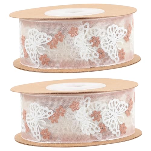 HOMSFOU 2 Rollen Dekorative Geschenkband Schneidbares Mehrfunktionales Satin Ribbon für Diy Bastelprojekte und HOMSFOU 2 Rollen Dekorative Geschenkband Schneidbares Mehrfunktionales Satin Ribbon für Diy Bastelprojekte und von HOMSFOU