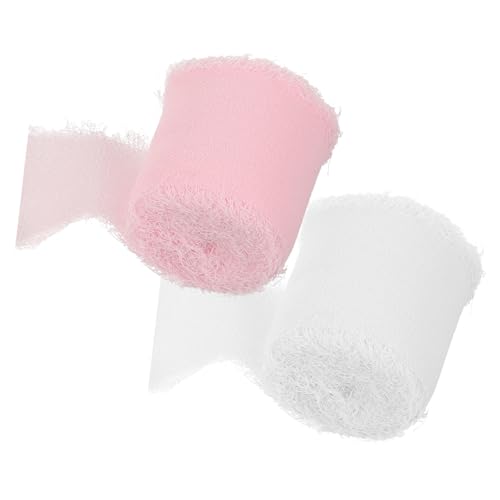 HOMSFOU 2 Rollen Dekoratives Chiffonband Wasserrosa Hochwertiges Seidenband für Hochzeitsdekoration Diy Projekte HOMSFOU 2 Rollen Dekoratives Chiffonband Wasserrosa Hochwertiges Seidenband für Hochzeitsdekoration Diy Projekte von HOMSFOU