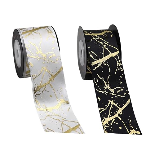 HOMSFOU 2 Rollen Dekoratives Geschenkbänder Hochwertiges Polyester Glanzband für DIY Blumenschmuck Hochzeiten und Bastelprojekte für Verpackungen und Ansprechende Dekorationen HOMSFOU 2 Rollen Dekoratives Geschenkbänder Hochwertiges Polyester Glanzband für DIY Blumenschmuck Hochzeiten und Bastelprojekte für Verpackungen und Ansprechende Dekorationen von HOMSFOU