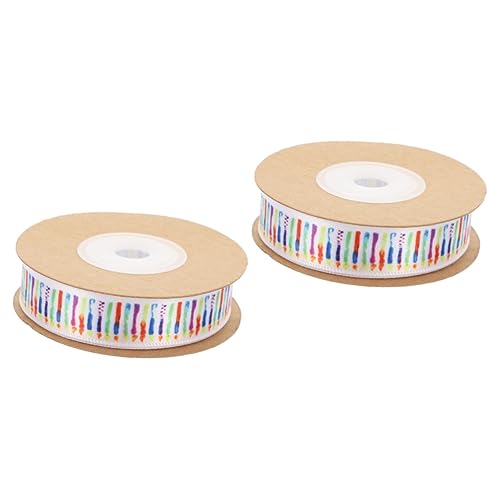 HOMSFOU 2 Rollen Geburtstagsdeko Schleifenband DIY Geschenkverpackungsband für Bastelideen Party und Festdekoration für Geschenkbänder und Schleifenarrangements HOMSFOU 2 Rollen Geburtstagsdeko Schleifenband DIY Geschenkverpackungsband für Bastelideen Party und Festdekoration für Geschenkbänder und Schleifenarrangements von HOMSFOU