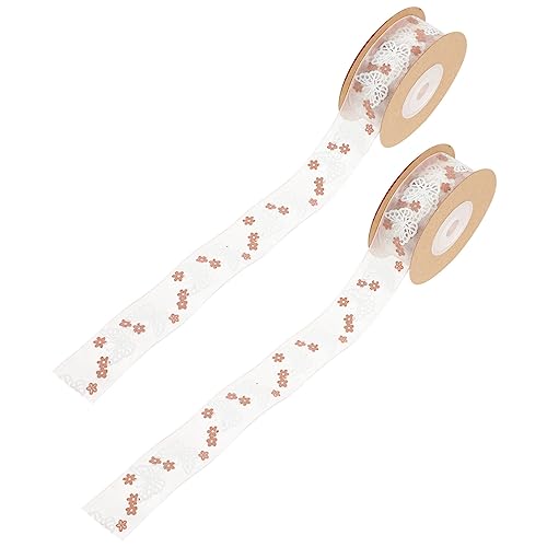 HOMSFOU 2 Rollen Geschenkband mit Schmetterlingsdesign Vielseitiges DIY Geschenkband für Dekoration Verpackung und Bastelprojekte Hochwertiges Zuschneidbares Polyesterband HOMSFOU 2 Rollen Geschenkband mit Schmetterlingsdesign Vielseitiges DIY Geschenkband für Dekoration Verpackung und Bastelprojekte Hochwertiges Zuschneidbares Polyesterband von HOMSFOU