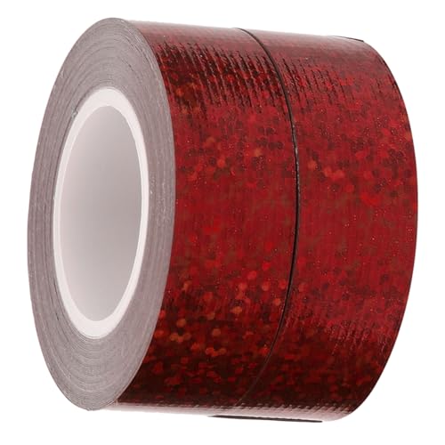 HOMSFOU 2 Rollen Glitzer -Effekt -Band farbig -Rutsch-Band Bad Dekorationsklebeband im Freien Teppichklebeband für Teppich Multifunktions-Klebeband -Tuchbasis rot HOMSFOU 2 Rollen Glitzer -Effekt -Band farbig -Rutsch-Band Bad Dekorationsklebeband im Freien Teppichklebeband für Teppich Multifunktions-Klebeband -Tuchbasis rot von HOMSFOU