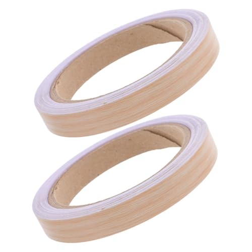 HOMSFOU 2 Rollen Holzoptik Kantenband Selbstklebend für Möbel Türen Wände Dekorative Reparatur und Verkleidung Flexibles Furnierband zur Verdeckung von Wandlücken von HOMSFOU