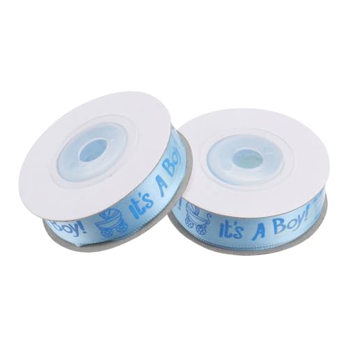 HOMSFOU 2 Rollen Jungen Geburtstag Band Spaß Party Dekorationen Verpackung Pastell geschenkband Geburtstagsband Banddekor Sackleinenband Druckband Polyester Blau HOMSFOU 2 Rollen Jungen Geburtstag Band Spaß Party Dekorationen Verpackung Pastell geschenkband Geburtstagsband Banddekor Sackleinenband Druckband Polyester Blau von HOMSFOU