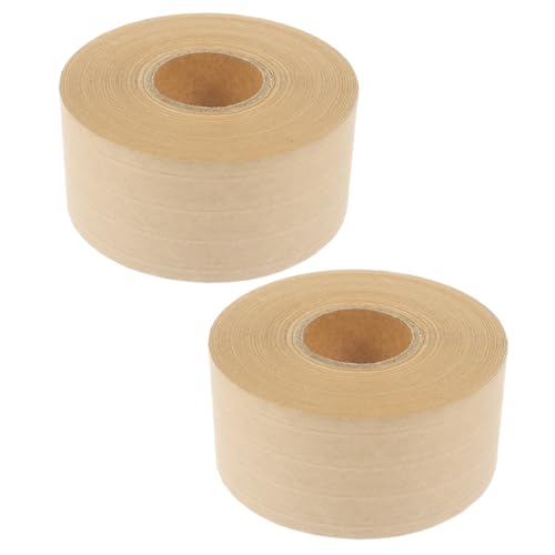 HOMSFOU 2 Rollen Klebeband mit hoher Klebekraft Abdichtband Klebstoff selbst Streifen Packband klar Rahmenband Verpackungsklebeband für den Haushalt Paketband Klebebänder Papier Hellbraun von HOMSFOU