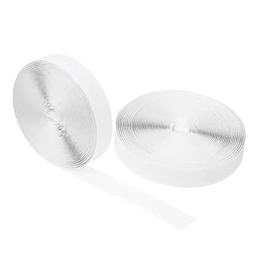 HOMSFOU 2 Rollen Klettband Selbstklebend Nylon Streifen für Büro und Zuhause Wiederverwendbare Haftstreifen zur Befestigung von Teppichen Vorhängen und Werkzeugen Breit pro Rolle von HOMSFOU