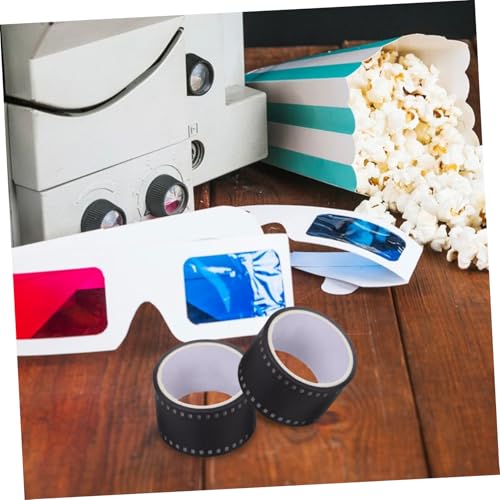 HOMSFOU 2 Rollen Künstlerisches Filmstreifen Klebeband zum Scrapbooking Journaling DIY Bastelbedarf Vintage Dekoratives Klebeband für Fotoalben Notizbücher und Kreative Projekte von HOMSFOU