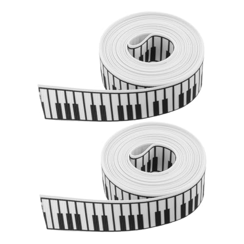 HOMSFOU 2 Rollen Musikhandwerksband Bänder Zum Basteln Band Zum Basteln Geschenkband Als Band Für Kränze Musterband Straußbänder Partyband Musikband Polyester HOMSFOU 2 Rollen Musikhandwerksband Bänder Zum Basteln Band Zum Basteln Geschenkband Als Band Für Kränze Musterband Straußbänder Partyband Musikband Polyester von HOMSFOU