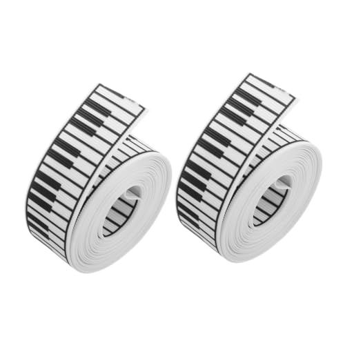HOMSFOU 2 Rollen Musikhandwerksband Verpackungsband Wickelband Lehrerband dekoratives Band Bänder zum Basteln Geschenkband Straußbänder bedrucktes Band Bauernband Polyester HOMSFOU 2 Rollen Musikhandwerksband Verpackungsband Wickelband Lehrerband dekoratives Band Bänder zum Basteln Geschenkband Straußbänder bedrucktes Band Bauernband Polyester von HOMSFOU
