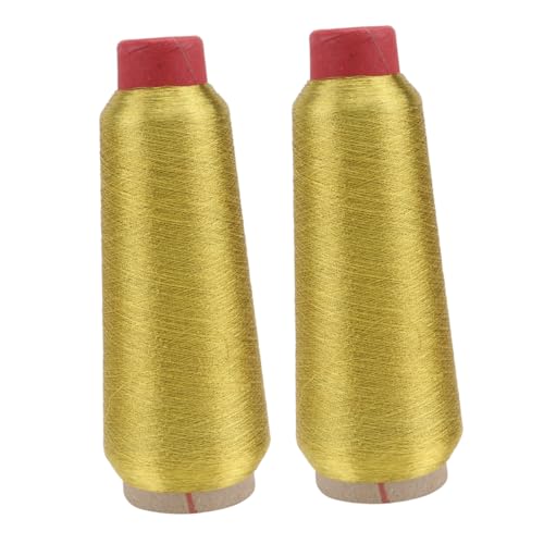 HOMSFOU 2 Rollen Nähmaschinen-Stickgarn reflektierend nähen Bausatz funkeln metallisch nähmaschine zubehör nähmaschinen zubehör Handnähgarn Garnset für Nähmaschinen Polyester Golden HOMSFOU 2 Rollen Nähmaschinen-Stickgarn reflektierend nähen Bausatz funkeln metallisch nähmaschine zubehör nähmaschinen zubehör Handnähgarn Garnset für Nähmaschinen Polyester Golden von HOMSFOU
