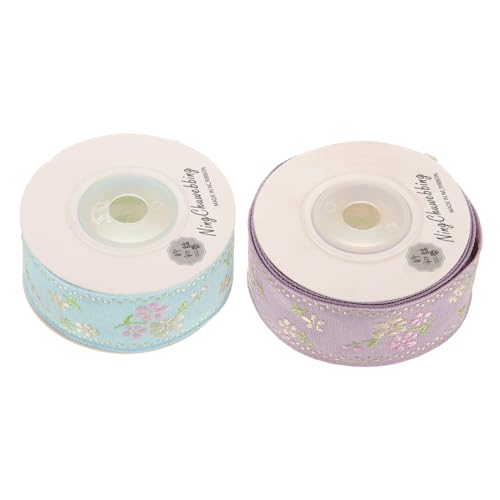 HOMSFOU 2 Rollen Nähmaterial Dekorativ Für Nähen Gemustert Bunt Schleife Stoffband Gurtband Stickband Handgefertigte Kleidung Blumenmusterband Polyester Baumwolle HOMSFOU 2 Rollen Nähmaterial Dekorativ Für Nähen Gemustert Bunt Schleife Stoffband Gurtband Stickband Handgefertigte Kleidung Blumenmusterband Polyester Baumwolle von HOMSFOU