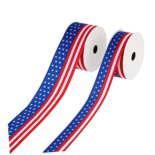 HOMSFOU 2 Rollen Patriotisches Geschenkband mit Amerikanischer Flagge Breit Langlebiges DIY Dekorationsband für Unabhängigkeitstag Geschenkverpackung und Partygestaltung HOMSFOU 2 Rollen Patriotisches Geschenkband mit Amerikanischer Flagge Breit Langlebiges DIY Dekorationsband für Unabhängigkeitstag Geschenkverpackung und Partygestaltung von HOMSFOU