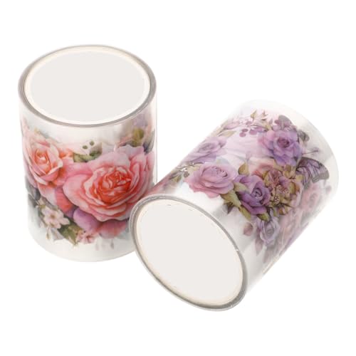 HOMSFOU 2 Rollen Pet Scrapbooking Klebeband Dekoratives Washi Tape mit Pflanzenmuster Vielseitig für Tagebuch Kalender Geschenkverpackung DIY Bastelzubehör HOMSFOU 2 Rollen Pet Scrapbooking Klebeband Dekoratives Washi Tape mit Pflanzenmuster Vielseitig für Tagebuch Kalender Geschenkverpackung DIY Bastelzubehör von HOMSFOU