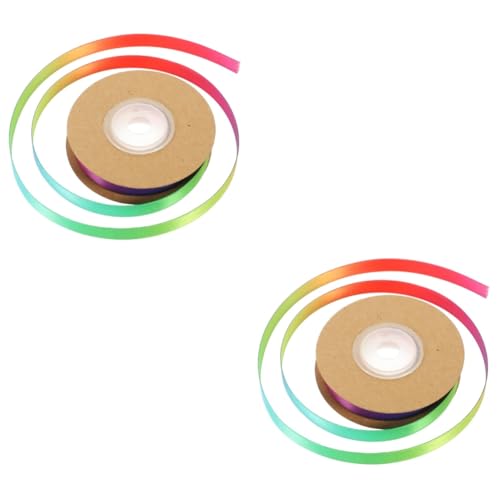 HOMSFOU 2 Rollen Regenbogen Satinband Yards Diy Verpackungsband für Kreative Bastelprojekte Dekorative Blumenverpackung Vielseitig Einsetzbar für Hochzeiten und HOMSFOU 2 Rollen Regenbogen Satinband Yards Diy Verpackungsband für Kreative Bastelprojekte Dekorative Blumenverpackung Vielseitig Einsetzbar für Hochzeiten und von HOMSFOU