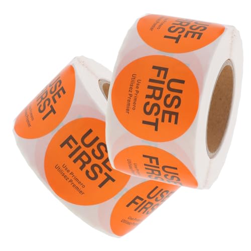 HOMSFOU 2 Rollen Verwendung Priorität Tags Danke Aufkleber Küche Lebensmittel Etiketten Lebensmittel Etiketten Aufkleber Erste Aufkleber Papier Food Service Aufkleber Band Weiß Zweck von HOMSFOU