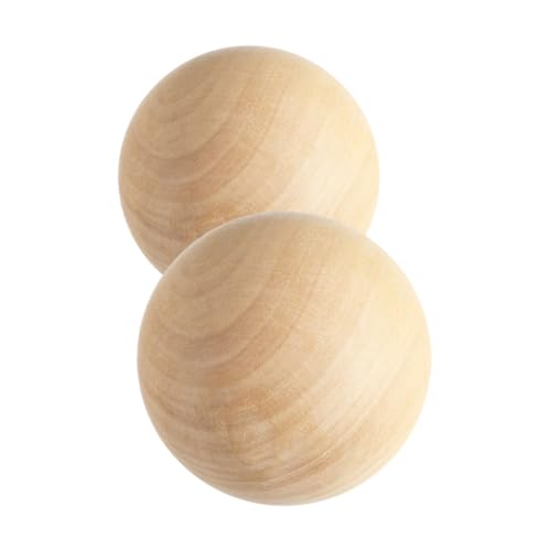 HOMSFOU 2 STÜCK Natürliche Hartholz Kugeln Unbehandelte Holzperlen DIY Basteln Malen Schnitzen Dekoration HOMSFOU 2 STÜCK Natürliche Hartholz Kugeln Unbehandelte Holzperlen DIY Basteln Malen Schnitzen Dekoration von HOMSFOU