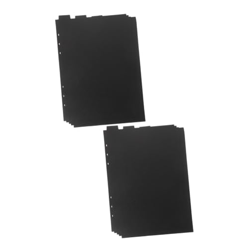 HOMSFOU 2 Sätze A5 Schwarze Trennblätter Binder Registerkarten Löcher 6 Loch Binder Teiler Obere Binder Teilerkarten A5 Binder Pp 5 Stück * 2 von HOMSFOU