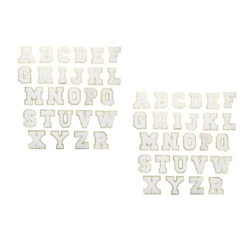 HOMSFOU 2 Sätze Aufbügelbare Buchstaben Stickerei Patches Selbstklebende Applikationen Für Kleidung Hüte Und Handtücher Weiß Zum Reparieren Und Dekorieren 26 Stücke * 2 HOMSFOU 2 Sätze Aufbügelbare Buchstaben Stickerei Patches Selbstklebende Applikationen Für Kleidung Hüte Und Handtücher Weiß Zum Reparieren Und Dekorieren 26 Stücke * 2 von HOMSFOU